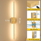 Ouyulong Battery Operated Wall Sconces Set of 2, 10000mAh Wireless Rechargeable - Image 5
