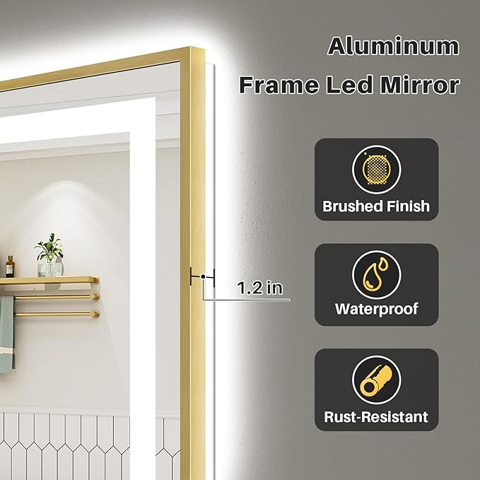 24x36 Inch LED Bathroom Mirror - Image 7