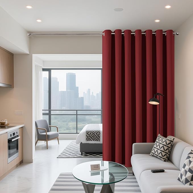 Joydeco Blackout Patio Sliding Door Curtains 90 Inches Long, Grommet Privacy - Image 2