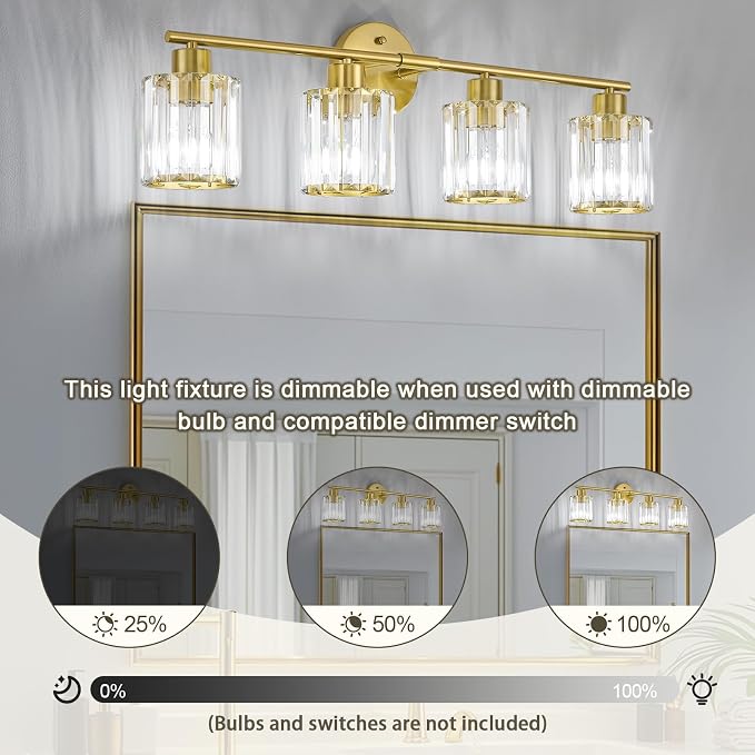 Crystal Bathroom Light Fixtures, Bathroom Lighting Fixtures Over Mirror - Image 8