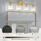 Crystal Bathroom Light Fixtures, Bathroom Lighting Fixtures Over Mirror - Image 8