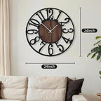 Maxstar Large Round Wall Clock for Living Room Decor Battery Operated Non - Image 2