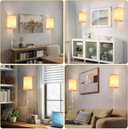 Plug in Wall Sconce, 3 Colors Wall Sconces Set of Two, Industrial Plug in Wall - Image 7