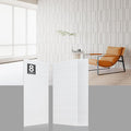 Acoustic Wall Panels – 8 Pack 31.75"x15.75" Thick White Striped Groove Sound by ENSEPST