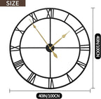LEIKE 40 Inch Extra Large Modern Wall Clock, Oversize Rustic Round Nearly - Image 4