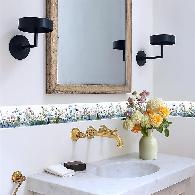Wildflower Wallpaper Border 196x4 Inch Peel and Stick Wall Border Self Adhesive - Image 5