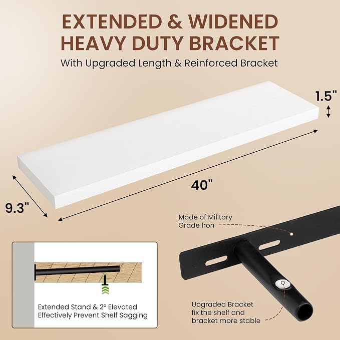 Dreamland 40 Inches Floating Shelves - Image 2