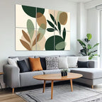 6 Pack Art Acoustic Panels Sound Absorbing Boho Botanical Leaf Orange Green - Image 6
