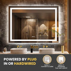 LOAAO 52"x36" LED Bathroom Mirror - Image 6