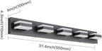 SOLFART Black 5 Light Bathroom Vanity Lights Over Mirror LED Modern Vanity - Image 3