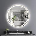 Itrue 36 Inch LED Bathroom Round Mirror, Adjustable Color Temp & Brightness by Villacola