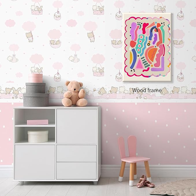 Funky Cute Kids Abstract Wall Art Trendy Bright Colorful Poster 24x36 inch - Image 6