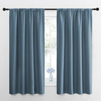 NICETOWN Kitchen Curtains, Short Blackout Drapes, Smoky Blue, Thermal Insulated by NICETOWN