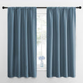 NICETOWN Window Curtains for Bedroom, Smoky Blue, 2 Panels, W42 x L48 -Inch by NICETOWN