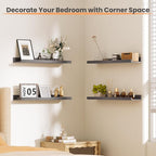 upsimples Floating Shelves for Wall, 23.6 Inch Shelves for Decor Storage Set of - Image 2