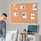 VEVOR 48"x36" Large Cork Board – Wall-Mounted Bulletin Board - Image 9