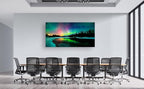 S01962 Wall Art Aurora scenery Painting on Canvas Stretched and Framed Canvas - Image 3