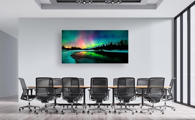 S01975 Wall Art Aurora scenery Painting on Canvas Prints Stretched and Framed - Image 4