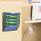 Kuntine.B Wall File Organizer Office Hanging Magazine Holder Wall File Organizer - Image 6