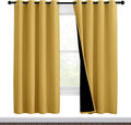 NICETOWN Bright Yellow Full Shade Curtain Panels, Pair of Thermal Insulated & by NICETOWN