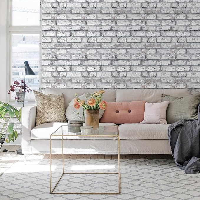 COMSTICKC 3D Faux Brick Peel and Stick Wall Covering, Small Size Thin PVC Self - Image 6