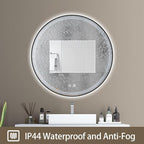 Itrue 36 Inch LED Bathroom Round Mirror, Adjustable Color Temp & Brightness - Image 3