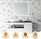 Peel and Stick Backsplash Tile Waterproof Removable PVC Wall Sticker 3D Faux - Image 8