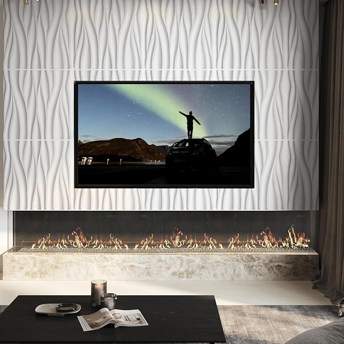 STICKGOO Wave Wall Panels for Interior Wall Decor, Paintable 3D Wall Decor - Image 2