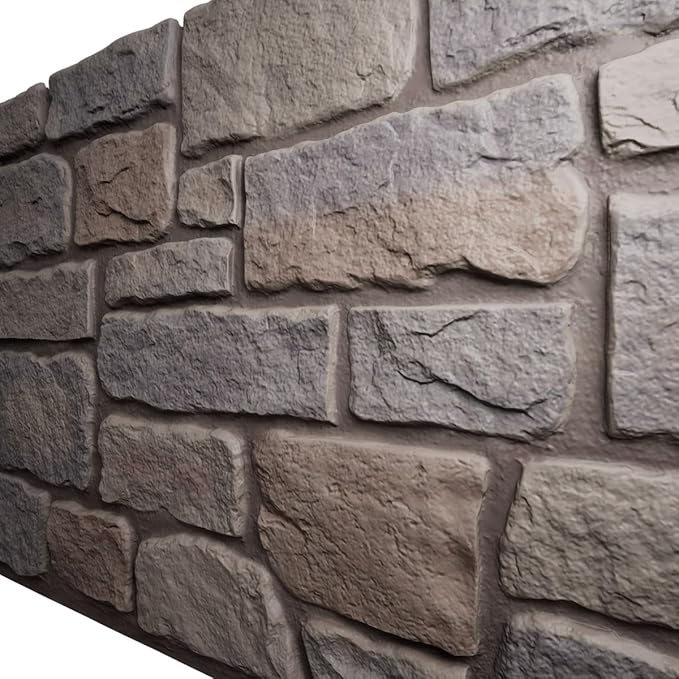EverStone Cobblestone Faux Stone Panel, Harbor Mist Color - Image 7