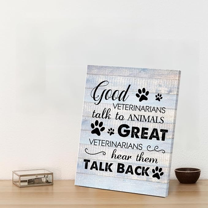 Funny Veterinarian Gifts Farmhouse Dog Canvas Wall Art Decor Veterinary Vet Gift - Image 6