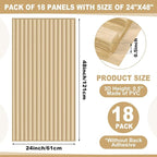 Nuanchu 18 Pack 4x2 FT 3D Slat Wall Panels Large PVC Fluted Panel Decorative - Image 2
