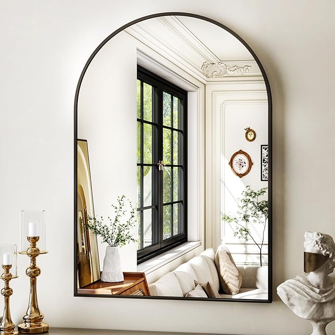 XRAMFY 20"x30" Black Arched Bathroom Mirror - Image 2