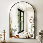 XRAMFY 20"x30" Black Arched Bathroom Mirror - Image 2