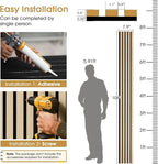 Wood Slat Wall Panels 4 Pack 94.5" x 7.9", Acoustic Wooden Panel - Image 5