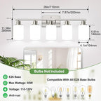 5-Light Brushed Nickel Bathroom Vanity Light - Image 8