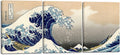 Wieco Art Great Wave of Kanagawa Katsushika Hokusai 3 Piece Modern Canvas by WiecoArt