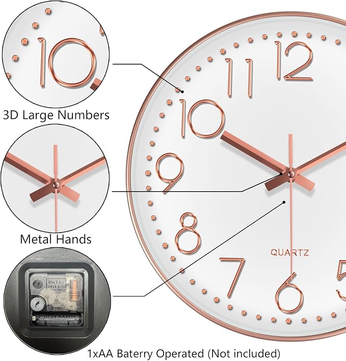 Modern Silent Wall Clock - Image 6