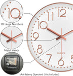 Wall Clock, Silent Wall Clocks Battery Operated 10 Inch- Modern Non Ticking - Image 6