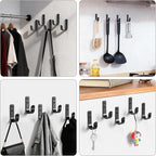 15-Pack Black Metal Wall Hooks, Heavy Duty Coat Hooks Wall Mounted - Image 5