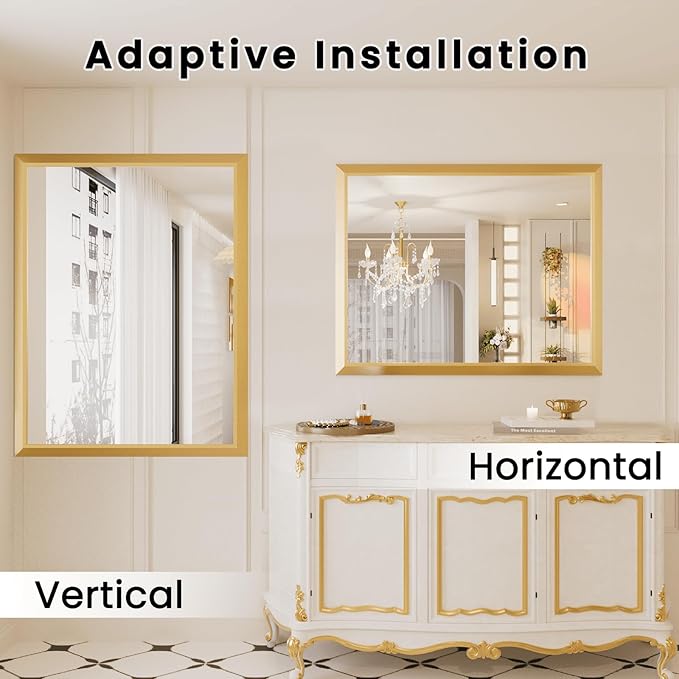 Amorho 36x36 Inch Bathroom Mirror, Wall-Mounted Mirrors Perfect - Image 4