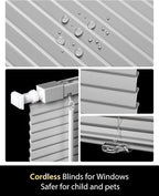 UNISHADES No Drill Blinds for Windows 1" Vinyl L-Shaped Slats Cordless Mini - Image 4