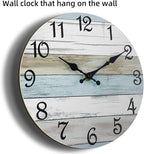 CHYLIN Wall Clock Silent Non Ticking Wall Clocks Battery Operated, Rustic - Image 2