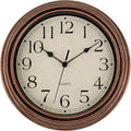 Foxtop Vintage Copper Wall Clock 12 Inch Silent Non Ticking Battery Operated by Foxtop
