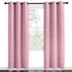 NICETOWN Crystal Pink Room Darkening Curtains - Image 2
