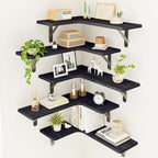 Fixwal Corner Shelves Wall Mounted Set of 5, Floating Shelves by Fixwal