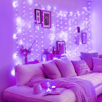 Minetom Halloween Purple Curtain Lights, 300 LED Dimmable Fairy Lights - Image 3