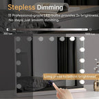 Hollywood Vanity Mirror with Lights, 15 Led Bulbs, 3 Lighting Modes - Image 2