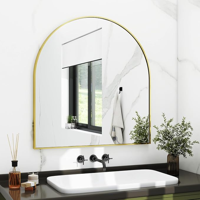 XRAMFY 31"x32" Arched Wall Mirror - Image 8