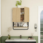 RUSTOWN Fluted Bathroom Wall Cabinet - Image 8