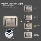Bathroom Mirror, 44x30 Inch Gradient Front and Backlit Smart Mirror, 3 Colors - Image 4